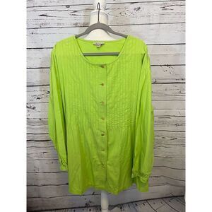 Kara-van Green Blouse Size 3X